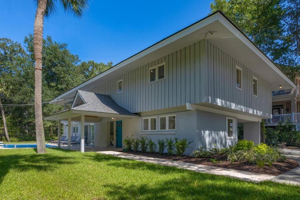 Luxury Beach House - 2Min Walk To Beach - Private Pool - Group & Dog Friendly Hilton Head Island Exteriör bild