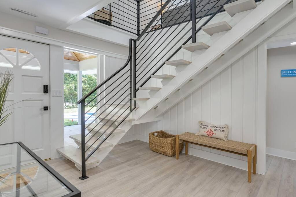 Luxury Beach House - 2Min Walk To Beach - Private Pool - Group & Dog Friendly Hilton Head Island Exteriör bild