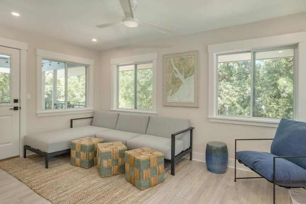 Luxury Beach House - 2Min Walk To Beach - Private Pool - Group & Dog Friendly Hilton Head Island Exteriör bild