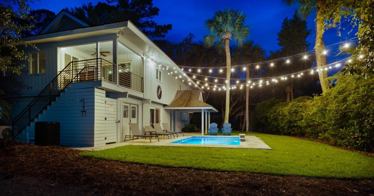 Luxury Beach House - 2Min Walk To Beach - Private Pool - Group & Dog Friendly Hilton Head Island Exteriör bild