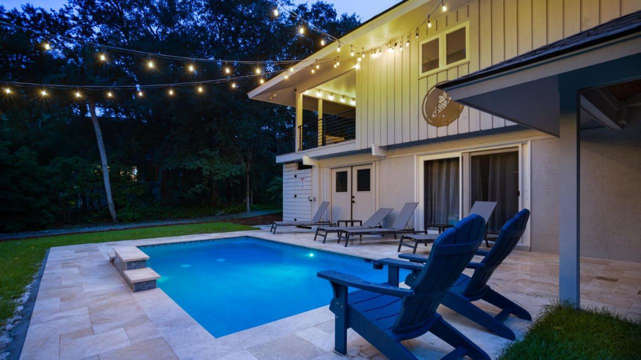 Luxury Beach House - 2Min Walk To Beach - Private Pool - Group & Dog Friendly Hilton Head Island Exteriör bild